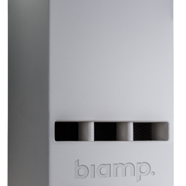 Biamp Desono SUB2400-W Passive, 2 x 10-inch subwoofer; 4 ohms or 16 ohms / 600W; plywood construction with structured paint, white; includes pole mount adaptor