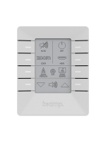 Biamp Impera Uniform 8U 8-button, E Ink control pad with Ethernet, 1 bidirectional RS-232 port, 2 unidirectional RS-232 ports, 3 GPIO; PoE (IEEE 802.3at Class 1, 4W)