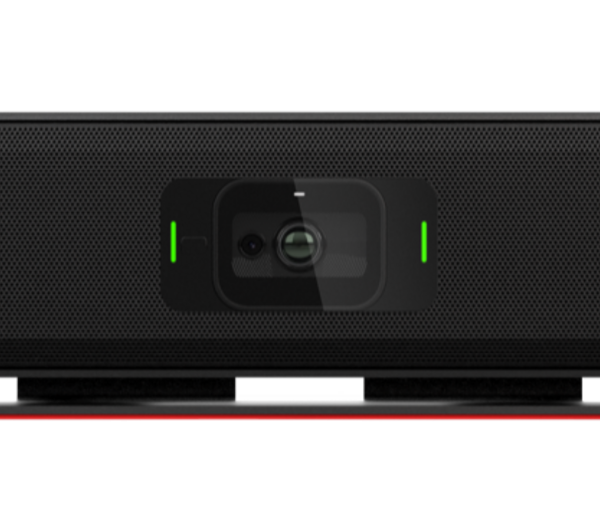 Biamp Parlé VBC 2800 4K conferencing video bar with dual 50 MP and 8 MP camera, 27-mic array, analog audio-in, and ALS port