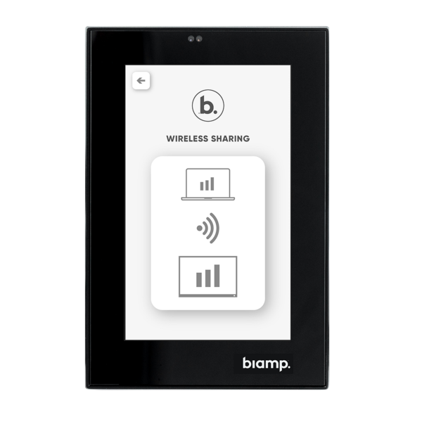 Biamp Apprimo Touch 4 4-inch touch panel for small conference and meeting rooms, black
