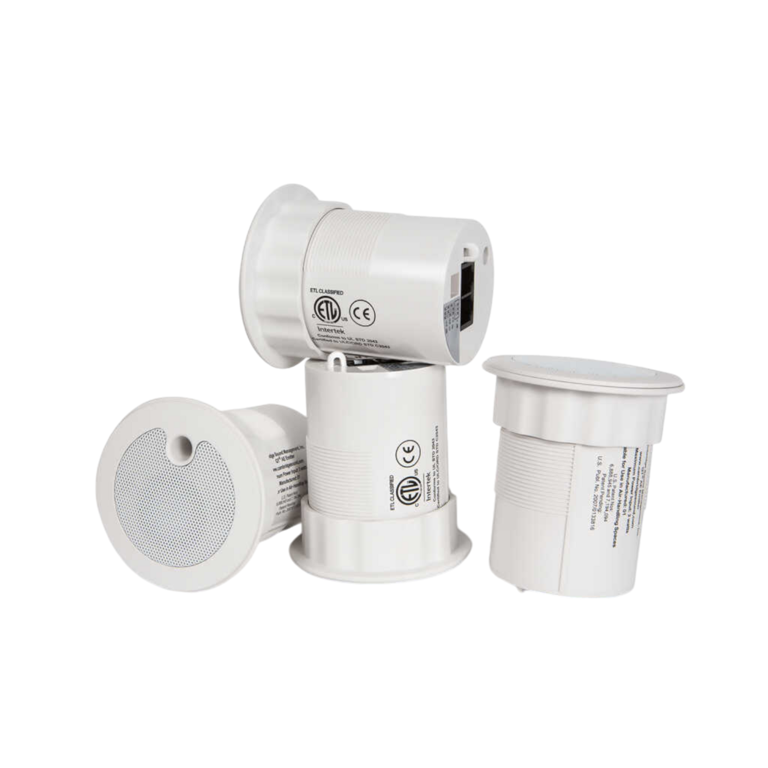 biamp_cambridge_active-emitters_115_preview-Photoroom_12038_master Biamp Cambridge E-P-W-16-4 4 pack of white Qt Active Emitters with 4 x 16 ft white, plenum rated cables - Image 1