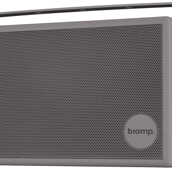 Biamp Commercial Loudspeakers SMB6V-G On-wall, 5.25-inch cabinet loudspeaker with back plate and u-bracket, built-in volume control, 100V/6W, grey