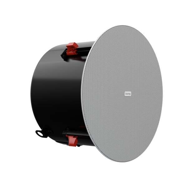 Biamp Desono DX-IC8-W 8-inch, high output, coaxial, in-ceiling loudspeaker with HF compression driver; 8-ohm or 70V/100V operation; white