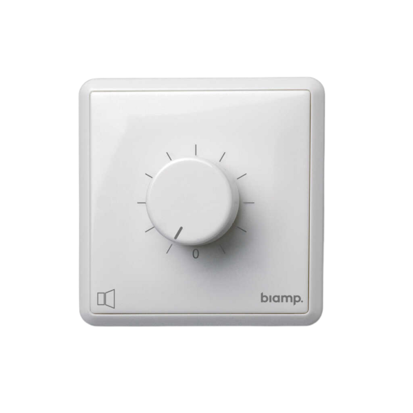 Biamp Commercial Audio E-VOL20 100V, 20W, Euro volume control with 24V priority relay, white
