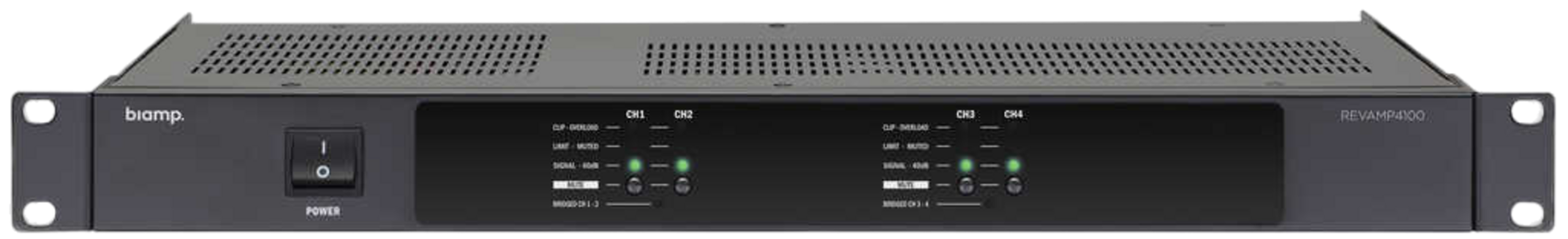 biamp_revamp4100_amplifier_front_apr22_1804_preview-Photoroom_12200_master Biamp Commercial Audio REVAMP4100 4-channel class D amplifier, 4 x 100 Watts - obrazek 1