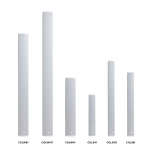 Biamp Desono COLS101 2-way, 10 x 2-inch, white column loudspeaker with 1-inch tweeter; 70/100V / 40W or 8 ohms / 60W - Image 2