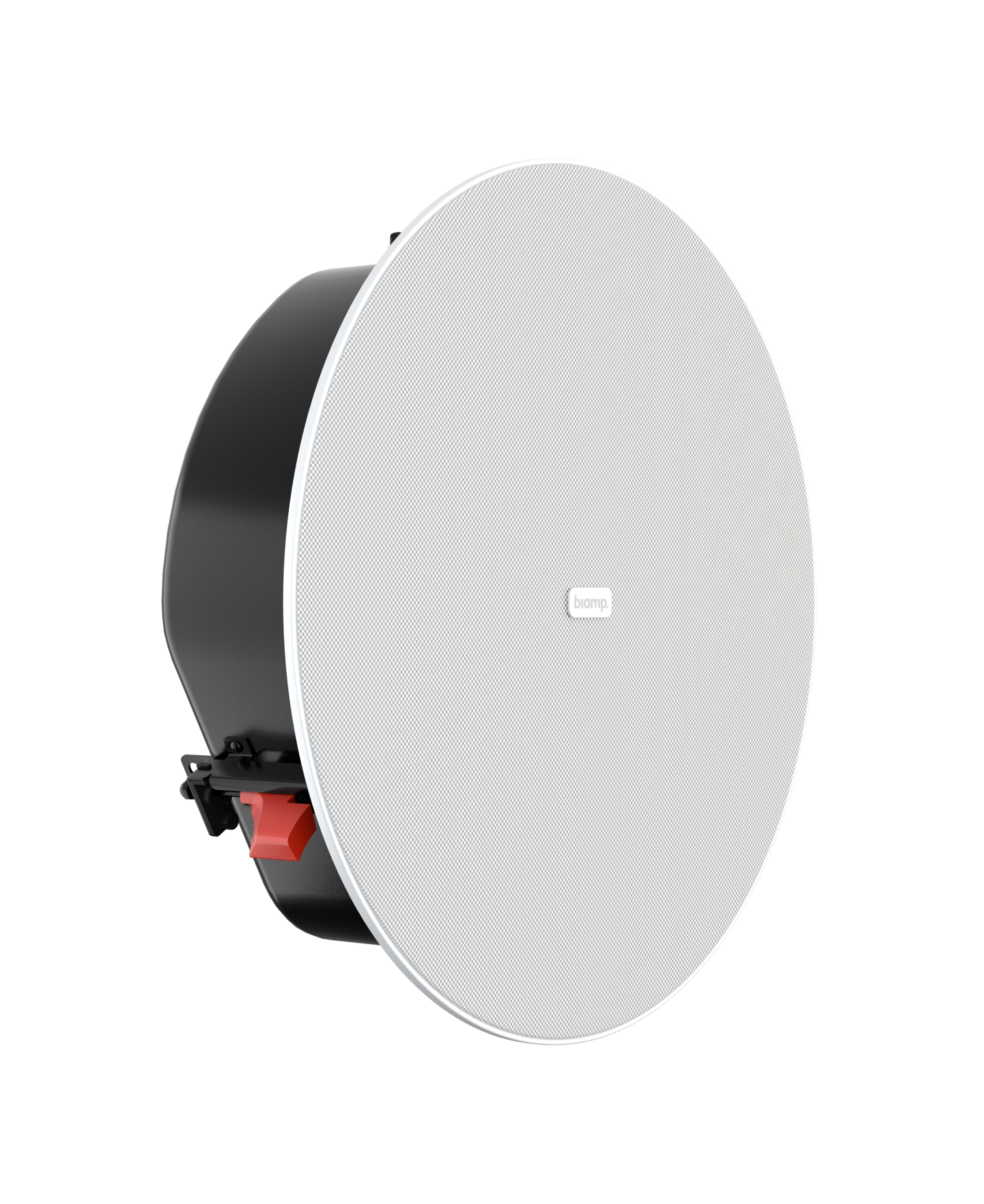 desono_dx-ic6lp_loudspeaker_front_angle_may23_11552_master Biamp Desono DX-IC6LP-W White 6.5-inch, in-ceiling, low profile coaxial loudspeaker, 60W, 8 ohms, 70V/100V transformer, with white grill (priced insectionidually, sold in pairs) - Image 1