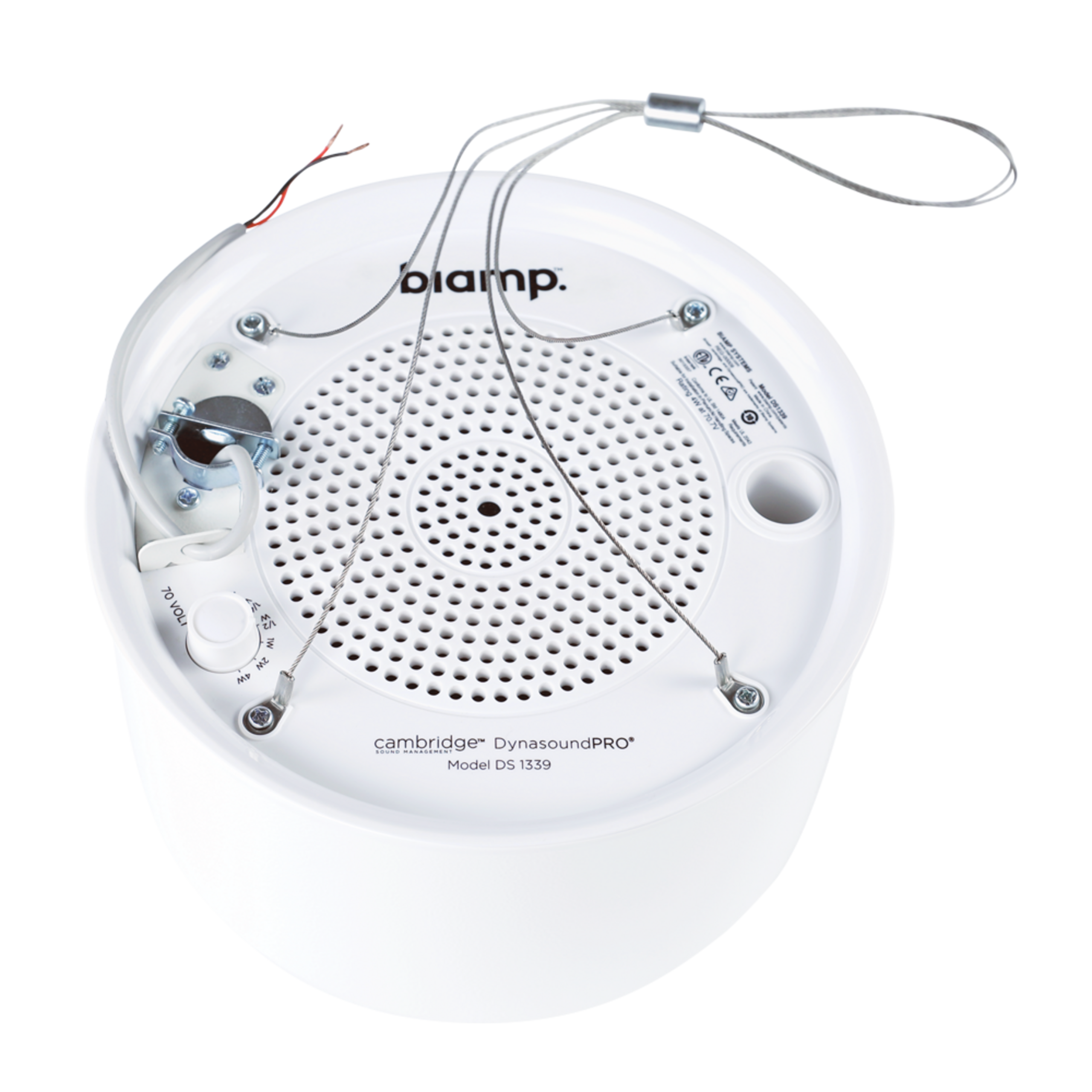 ds1339_sound_masking_speaker_11345_master Biamp Cambridge DS1339W 70V plenum loudspeaker, white - obrazek 1