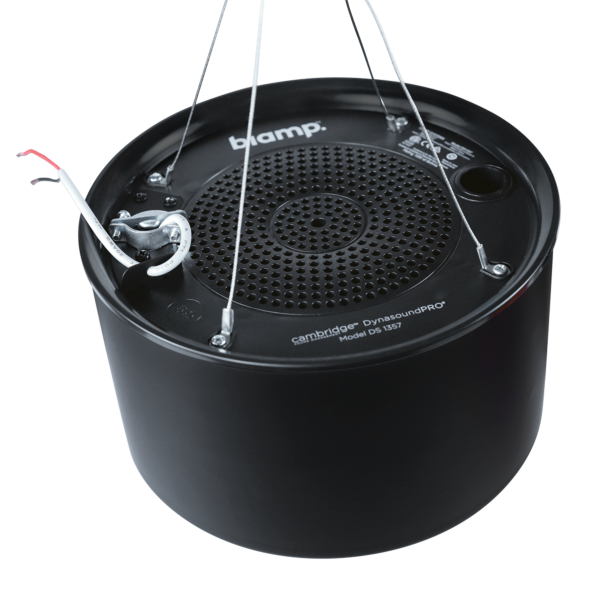 Biamp Cambridge DS1357B 8 ohm networked plenum sound masking loudspeaker, black
