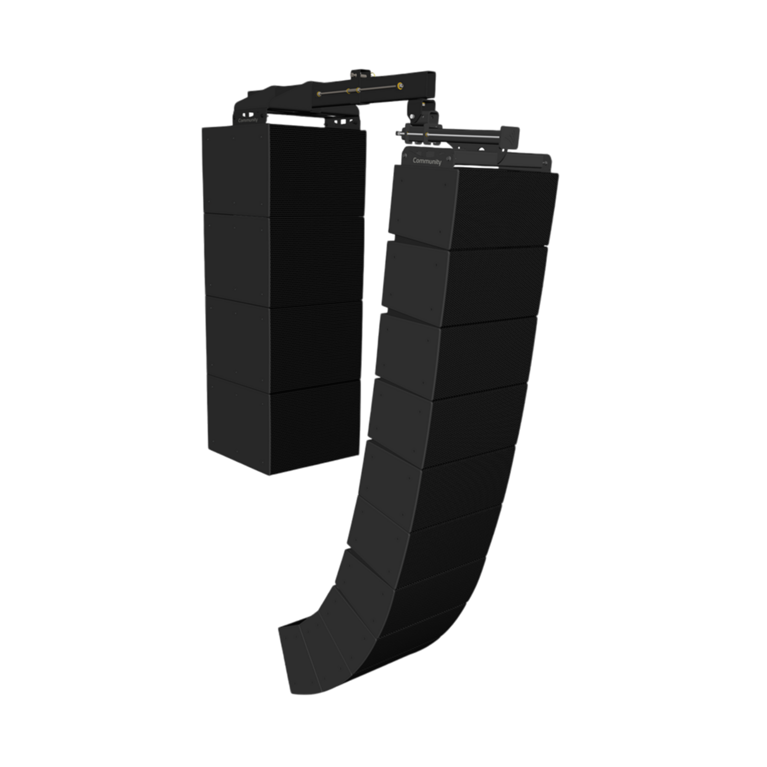 iv6-1122array_10-4_12365_master Biamp Community IV6-1122/05B 12-inch, 2-way, 120° x 5°, indoor loudspeaker, black - Image 1