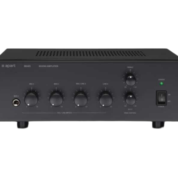 Biamp Commercial Audio MA65 Compact, 65W or 100V mixing amplifier for mixed microphone calls and background music