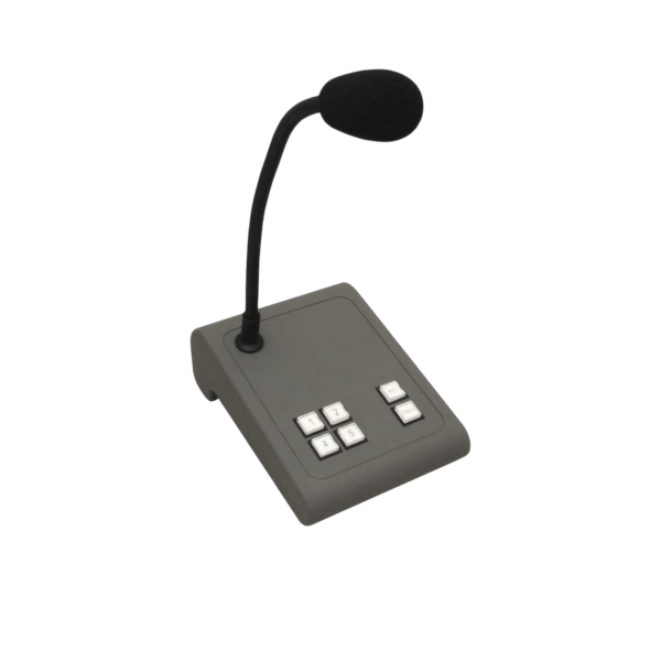 Biamp Commercial Audio MICPAT-4 4-Zone paging microphone with gooseneck