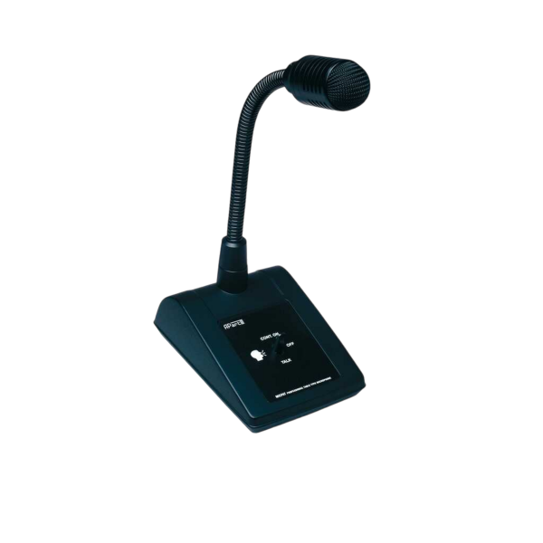 Biamp Commercial Audio MICPAT-D All call dynamic paging microphone with gooseneck and priority switch, DIN5 connector