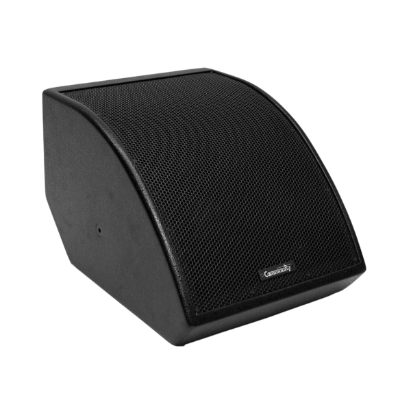 Biamp Community MX10-B 2-way, 10-inch, coax, low profile, black, floor monitor loudspeaker