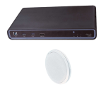 Biamp Devio SCR-25CX White Conferencing hub and microphone; includes Devio SCR-25 hub and one white TCM-XEX ceiling microphone - Image 3