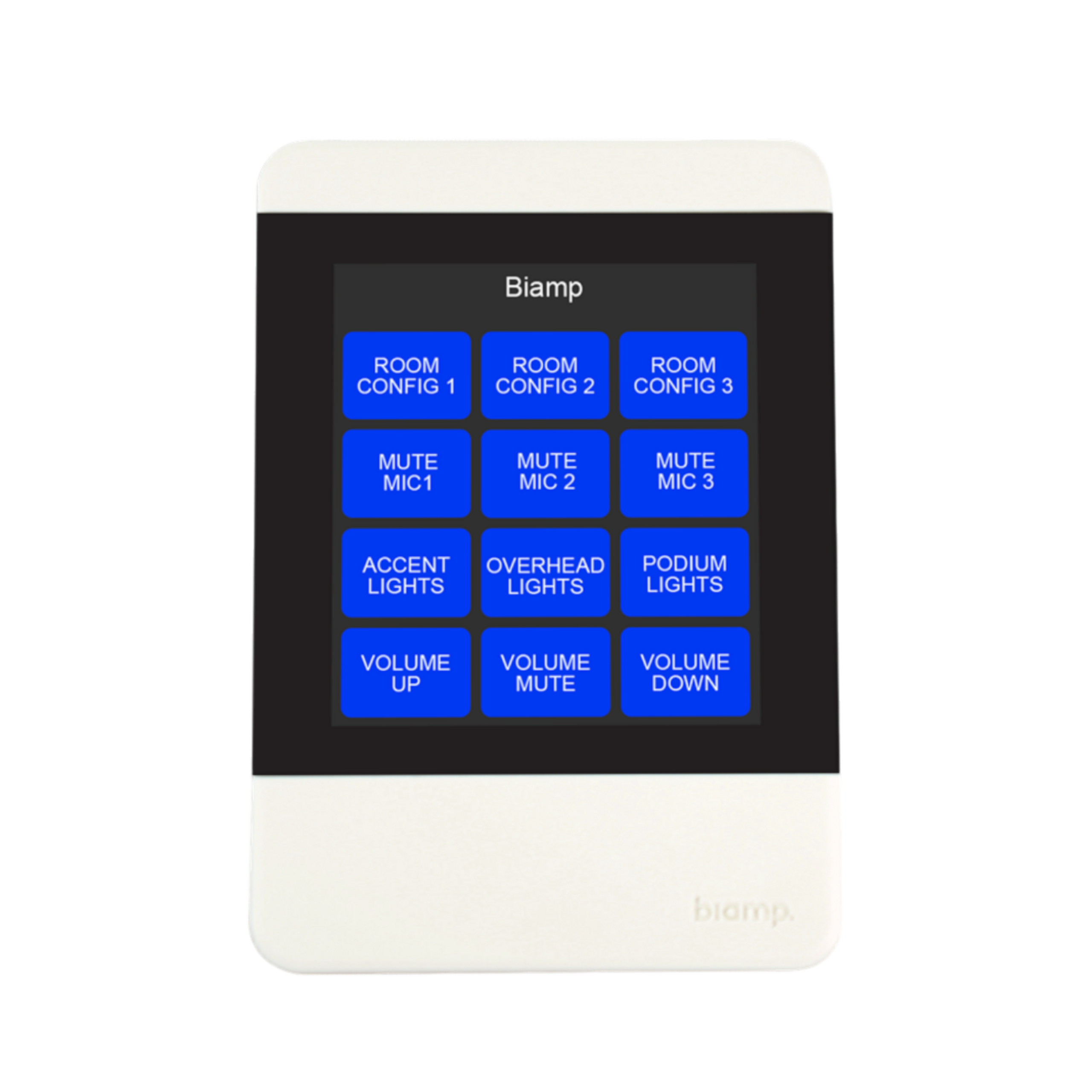 tec-x-2000-front_11277_preview-1-Photoroom_12027_master Biamp Apprimo TEC-X 2000 White Networked, touch-enabled AV control pad for Tesira systems - Image 1