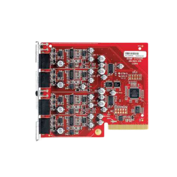 Biamp Tesira SOC-4 Card Kit Configurable 4-channel mic/line output card (card kit) for use in Tesira SERVER and Tesira SERVER-IO
