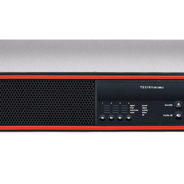 Biamp TesiraXEL 1200.2 AVB/TSN enabled, digital networked, 4-channel amplifier